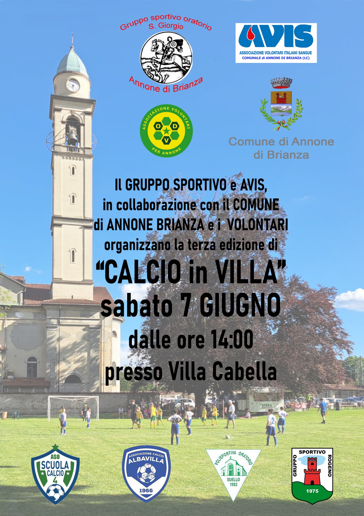 3^ edizione "CALCIO in VILLA" - Avis Comunale di Annone di Brianza