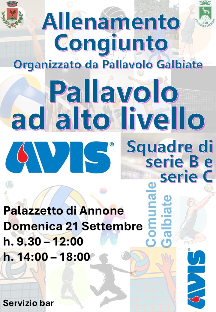 Una GIORNATA DI PALLAVOLO AD ALTO LIVELLO insieme ad Avis Comunale di Galbiate