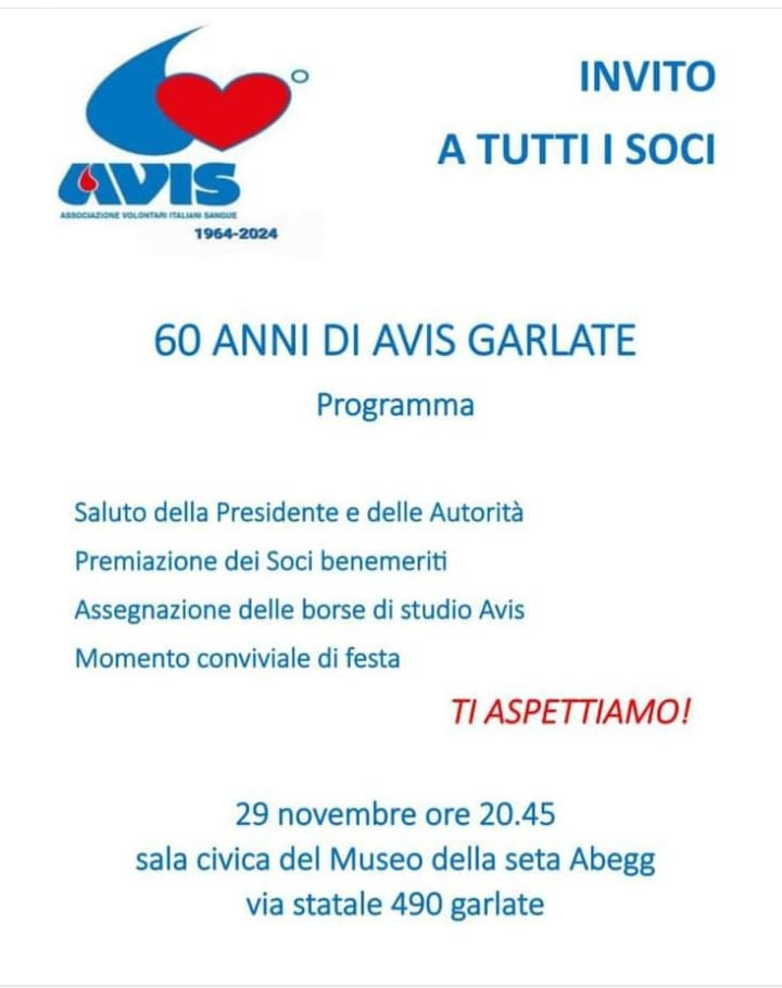 60 anni di Avis Garlate