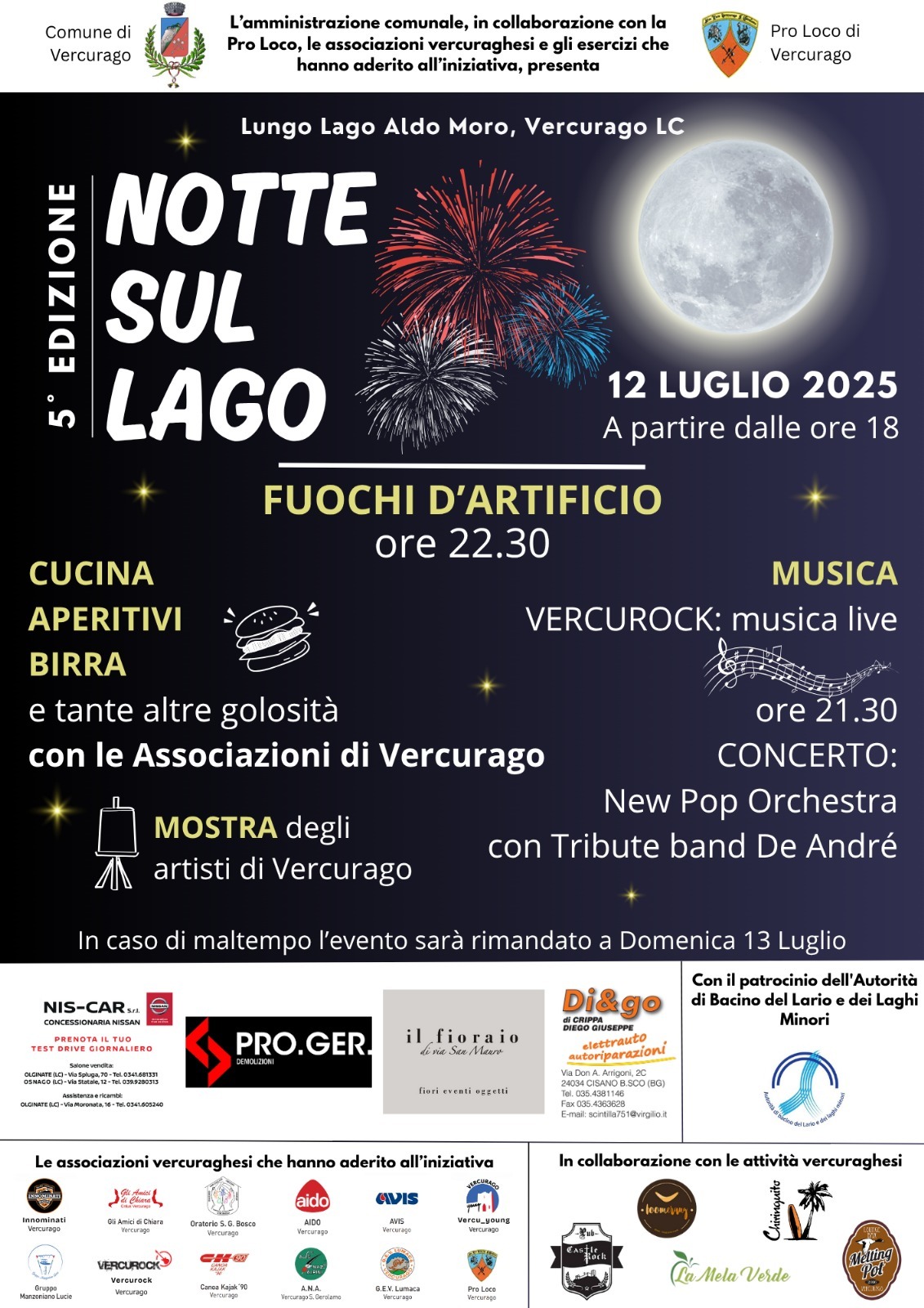5^ edizione "NOTTE SUL LAGO"- Avis Comunale di Vercurago