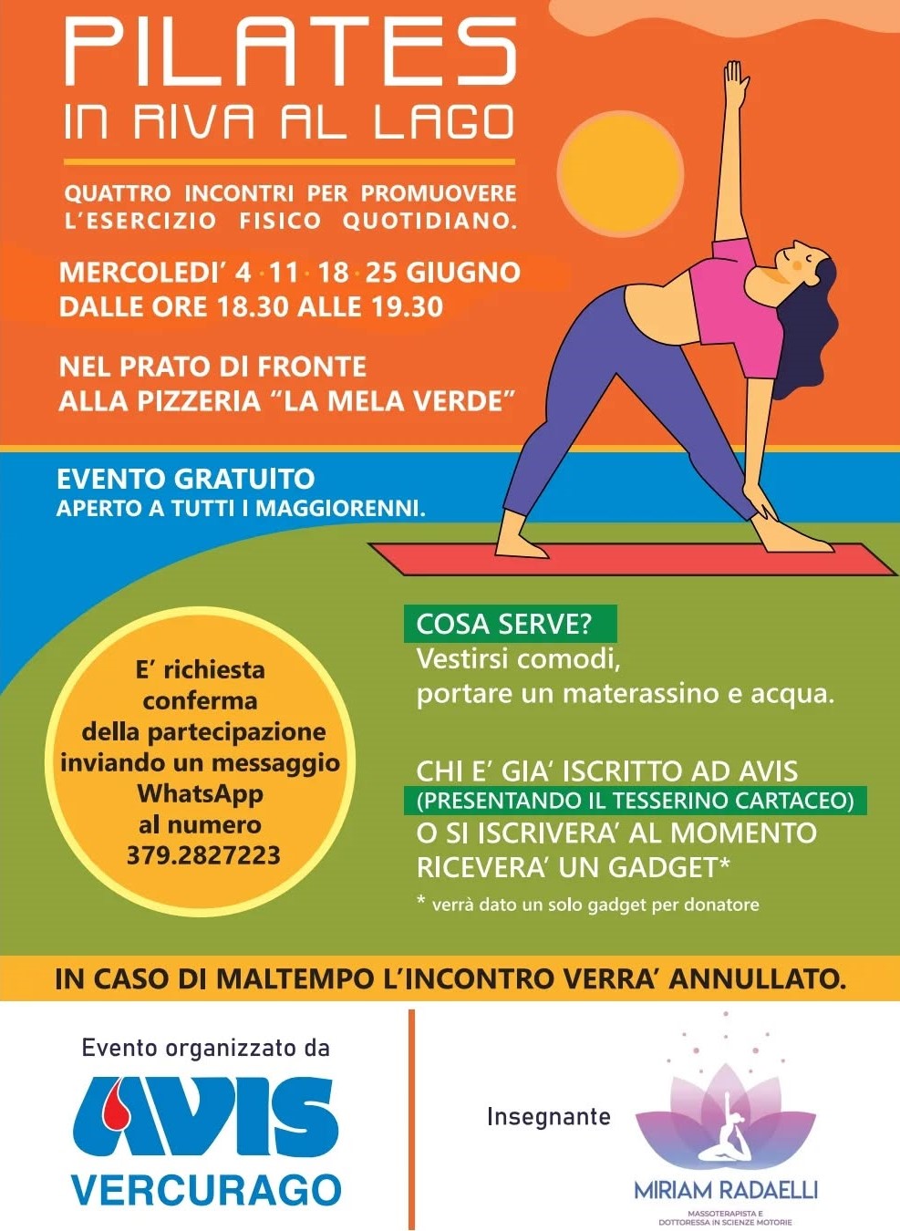 PILATES IN RIVA AL LAGO - Avis Vercurago