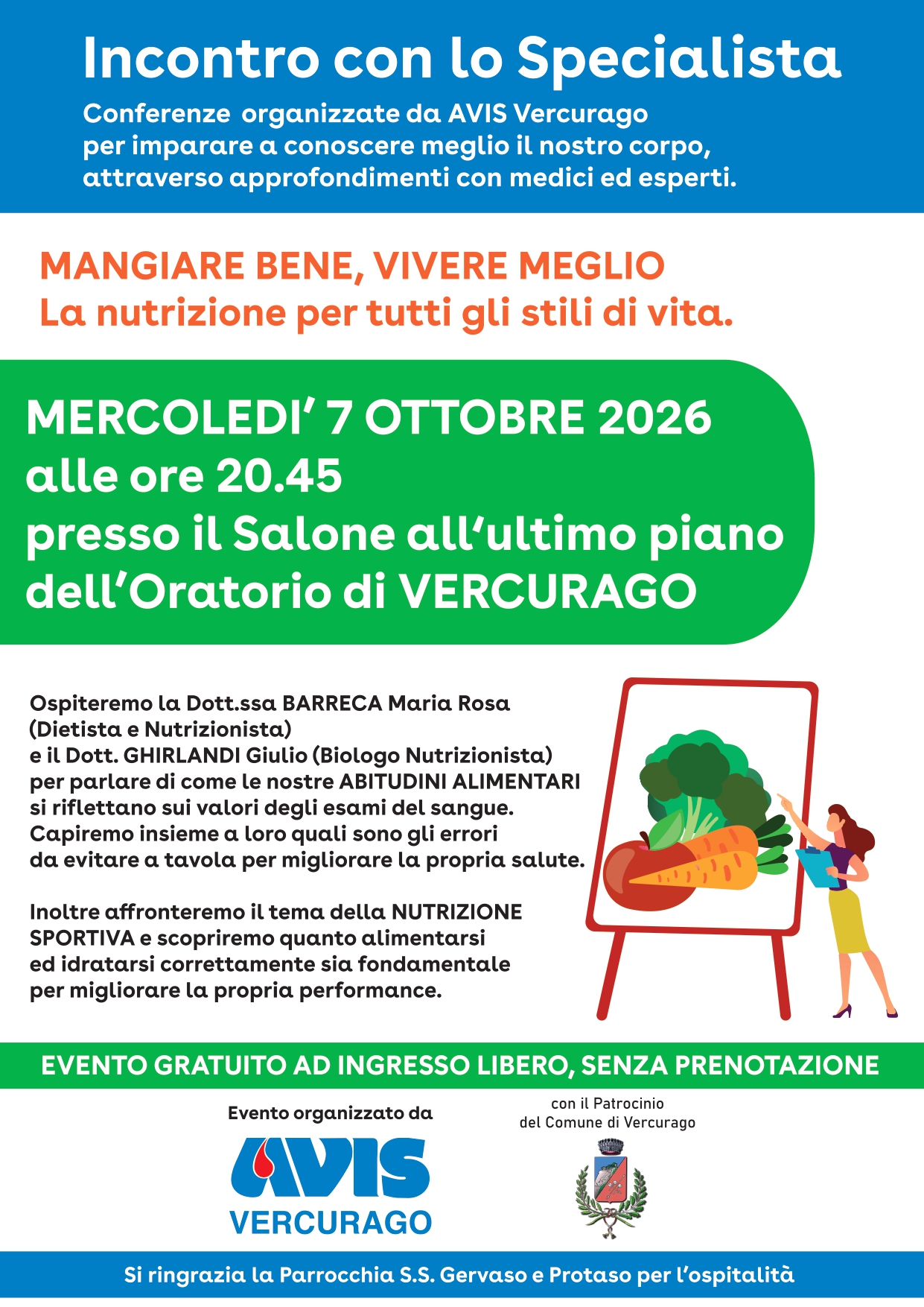 Mangiare bene, vivere meglio: con Avis Comunale di Vercurago un nuovo