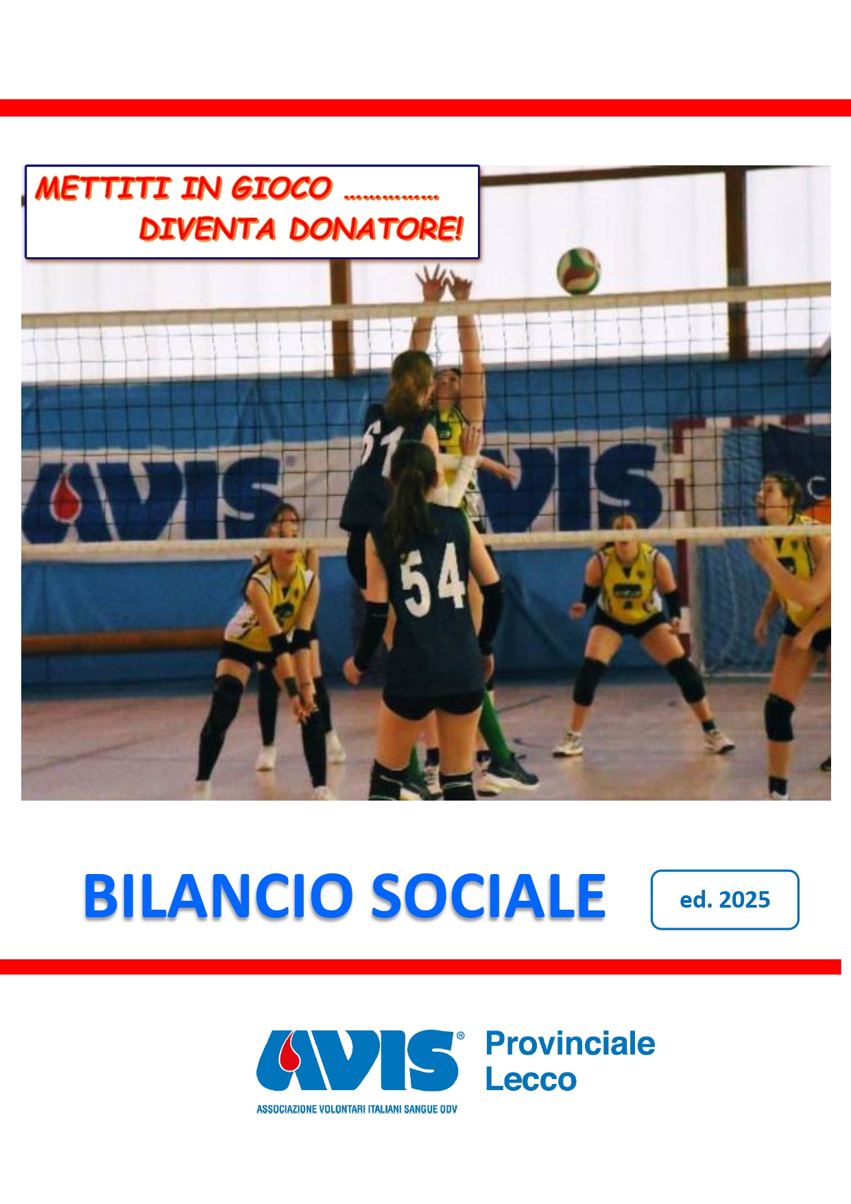 E' online il BILANCIO SOCIALE 2024 (ed. 2025) di Avis Provinciale di Lecco