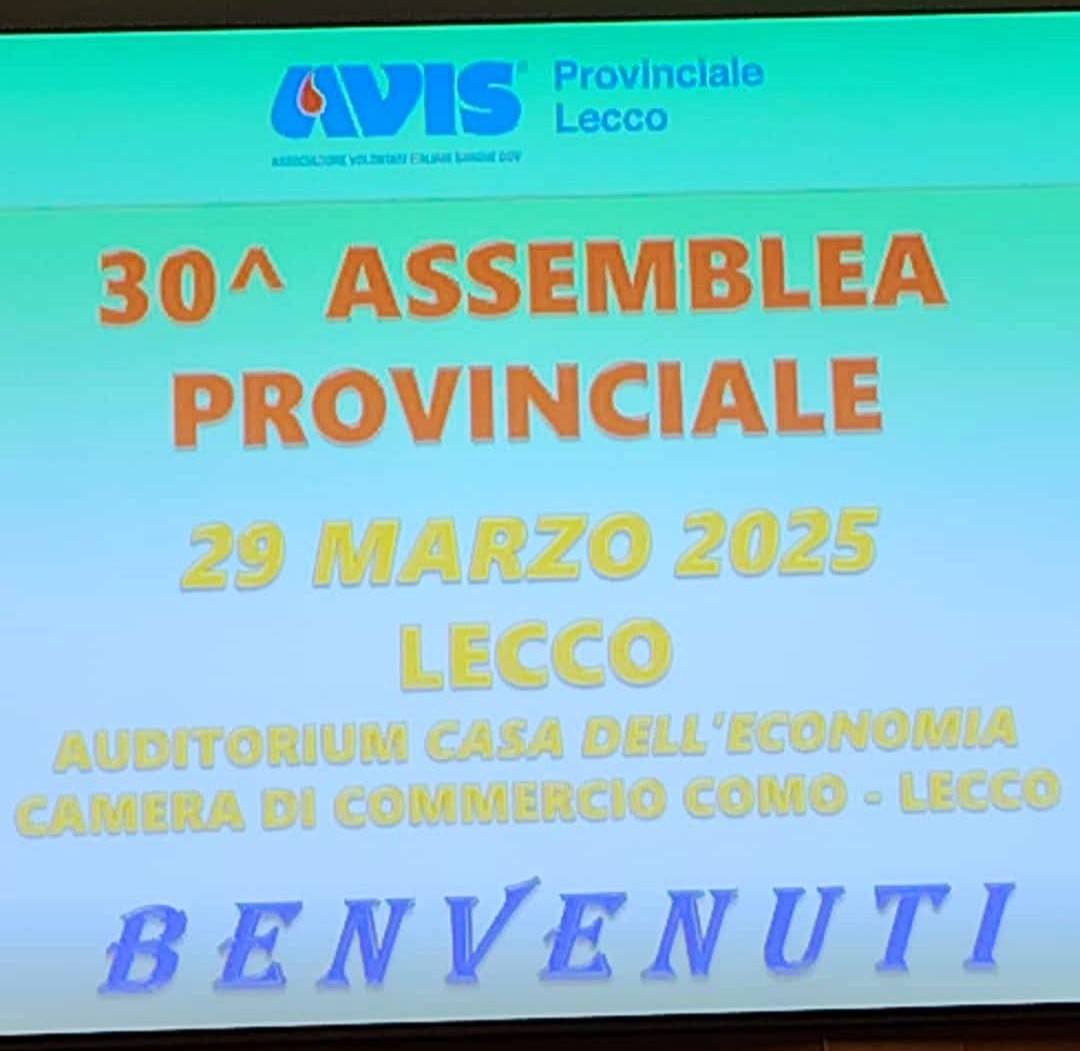 Assemblea Avis Provinciale 2025 Slide introduttiva